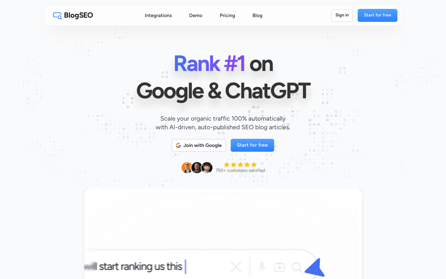 BlogSEO homepage