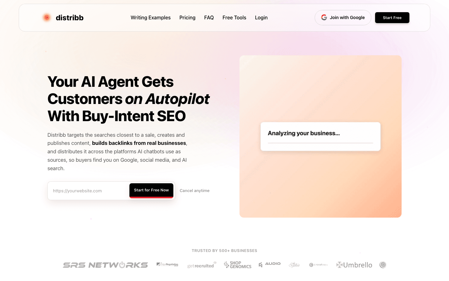 Distribb homepage