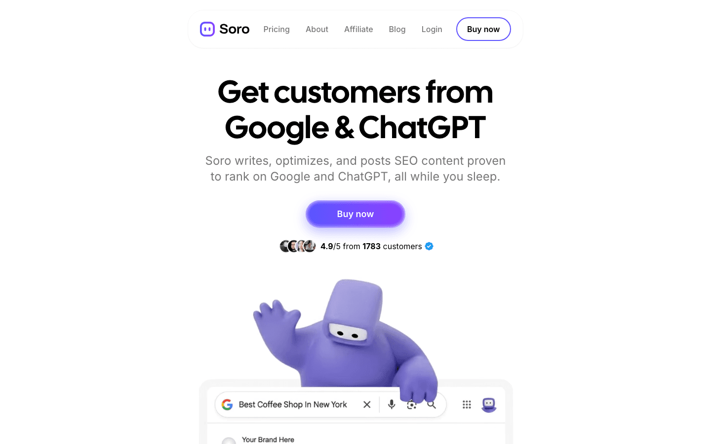 Soro homepage