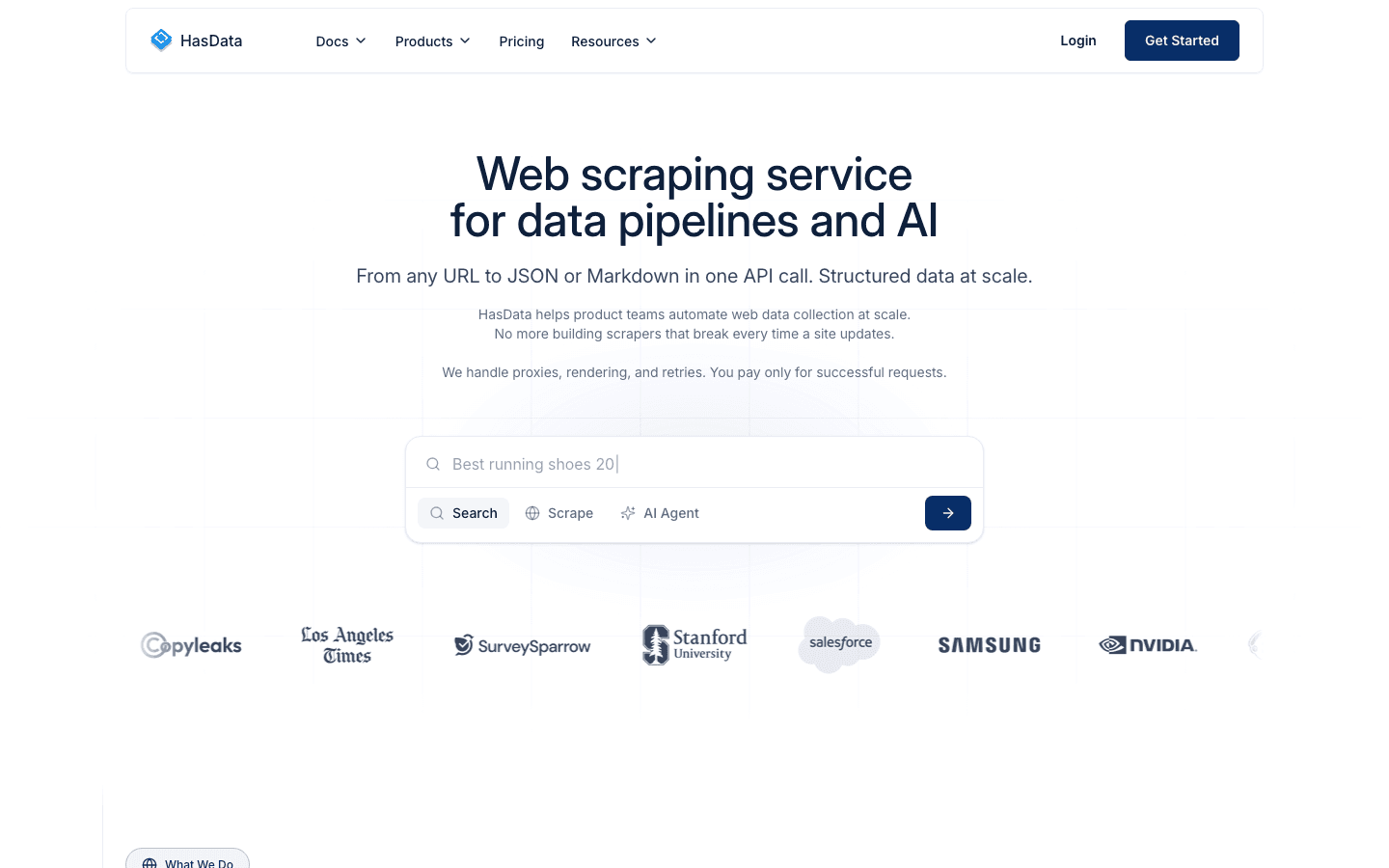 HasData homepage