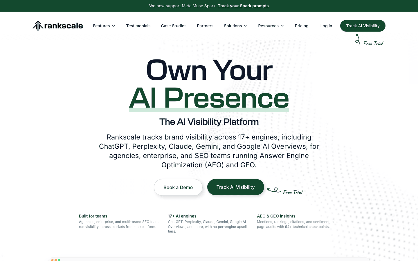 Rankscale homepage