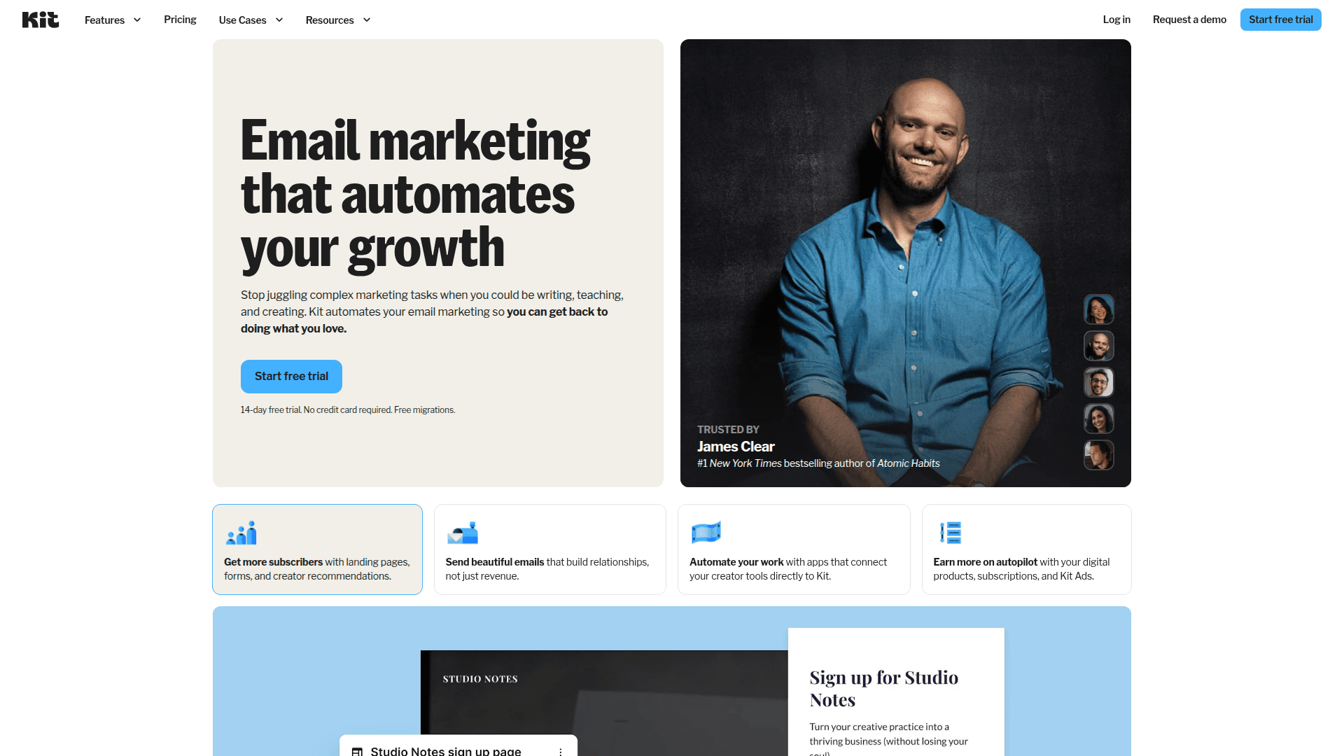 Kit dashboard screenshot