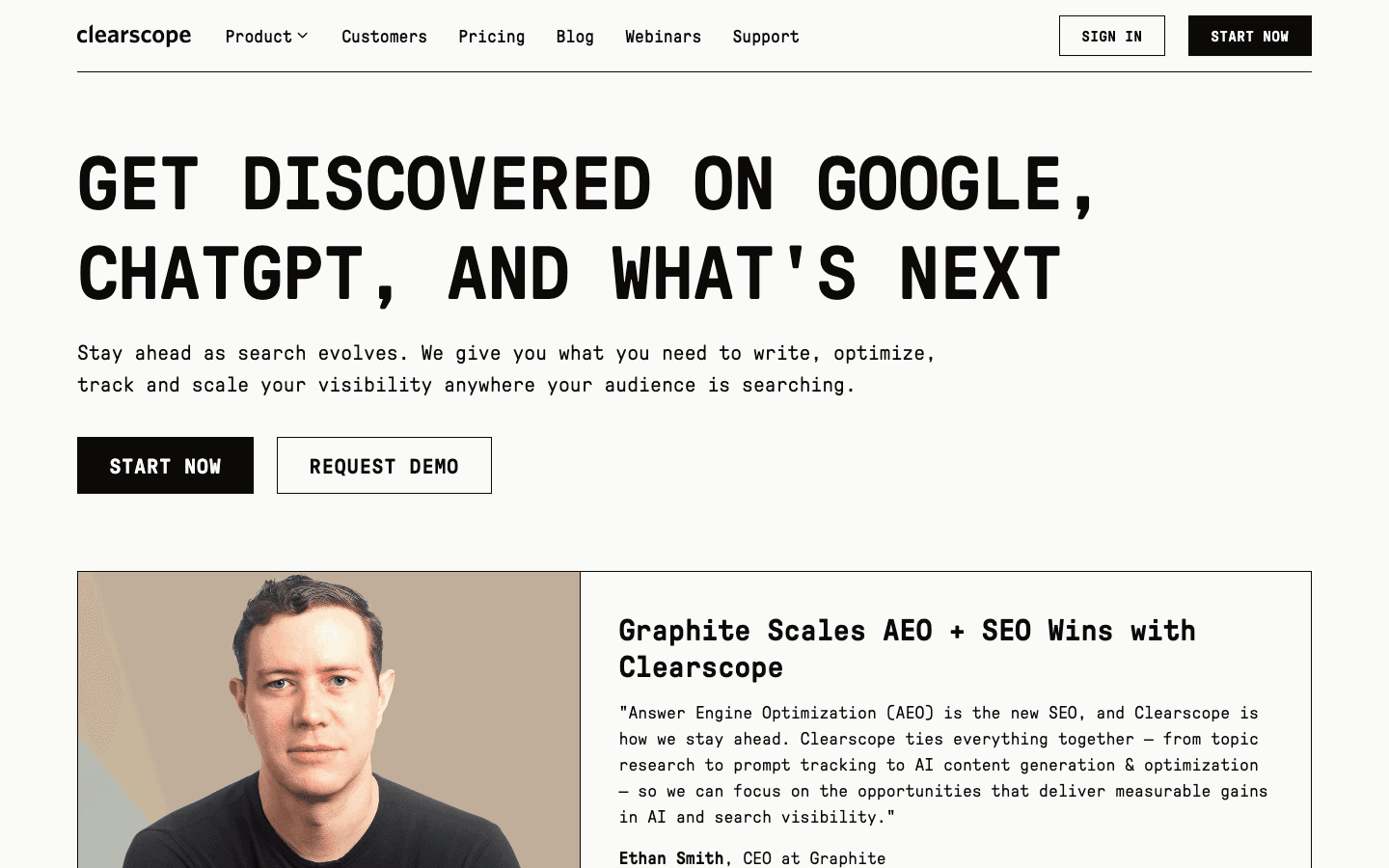 Clearscope dashboard screenshot