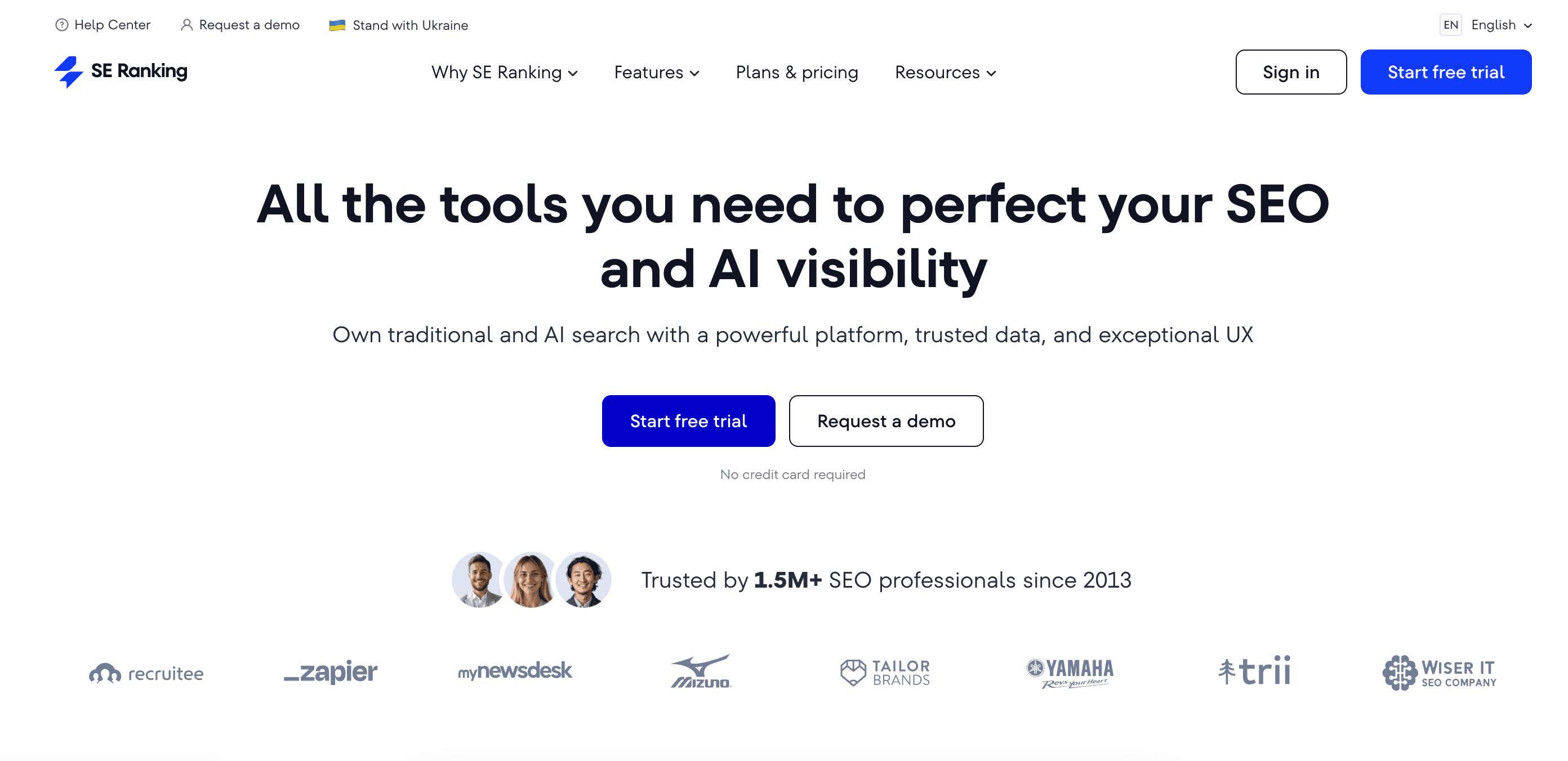 SE Ranking dashboard screenshot