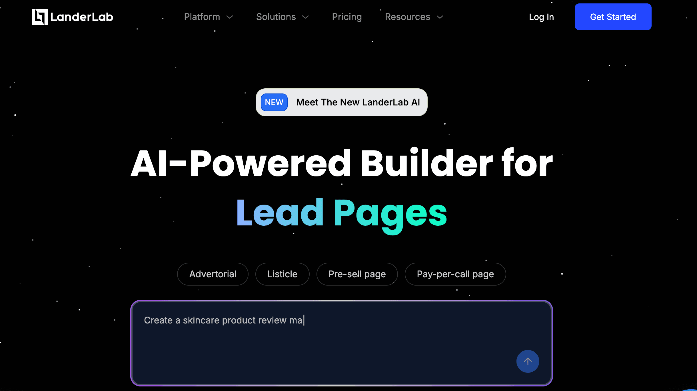 LanderLab dashboard screenshot