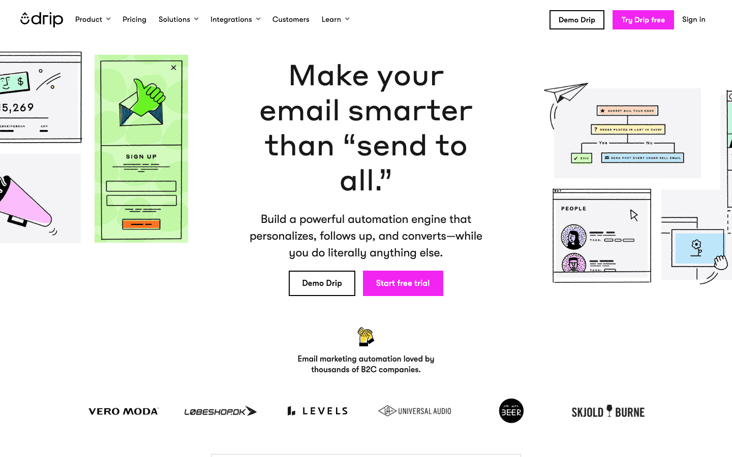 Drip dashboard screenshot