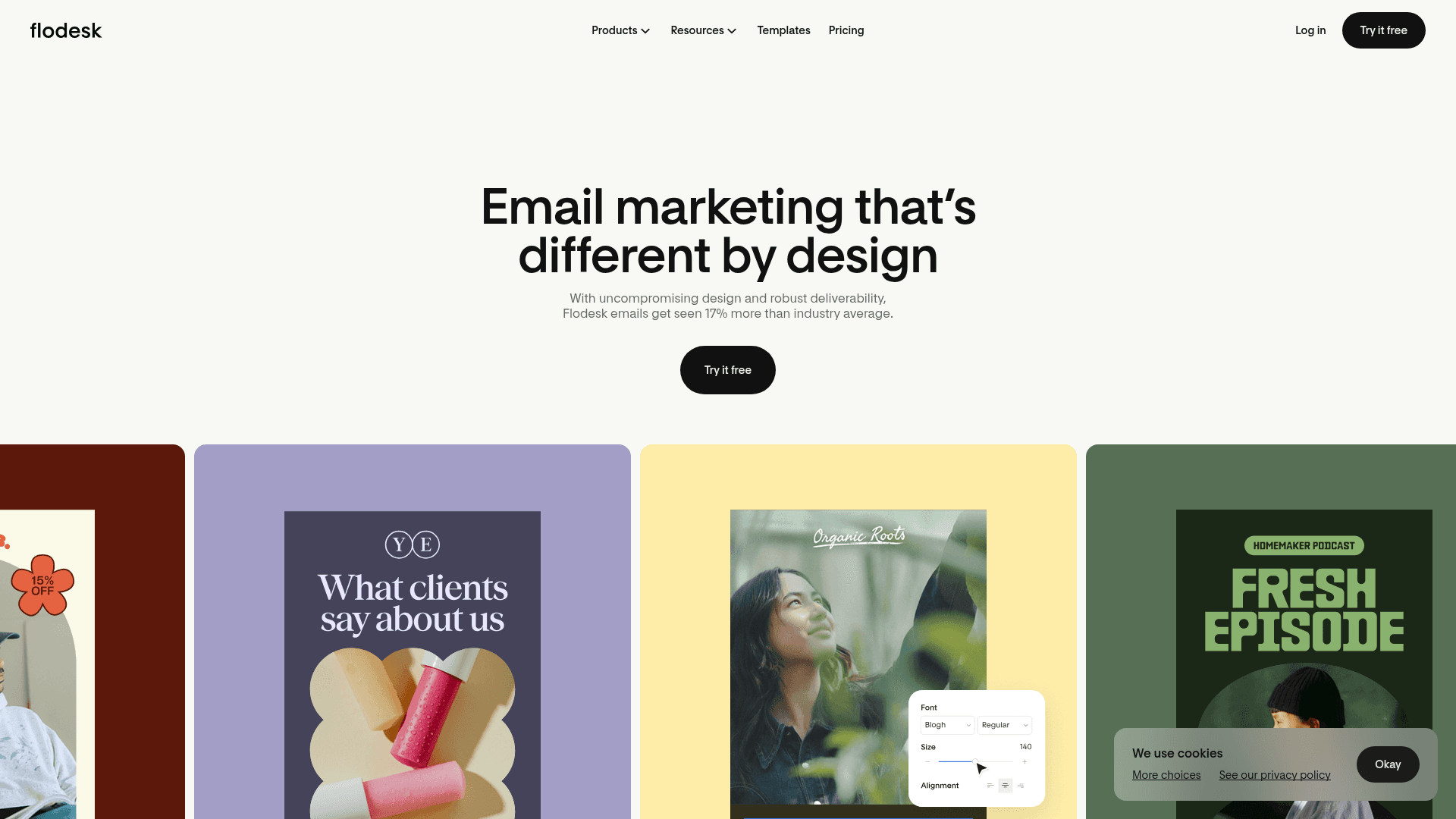 Flodesk dashboard screenshot
