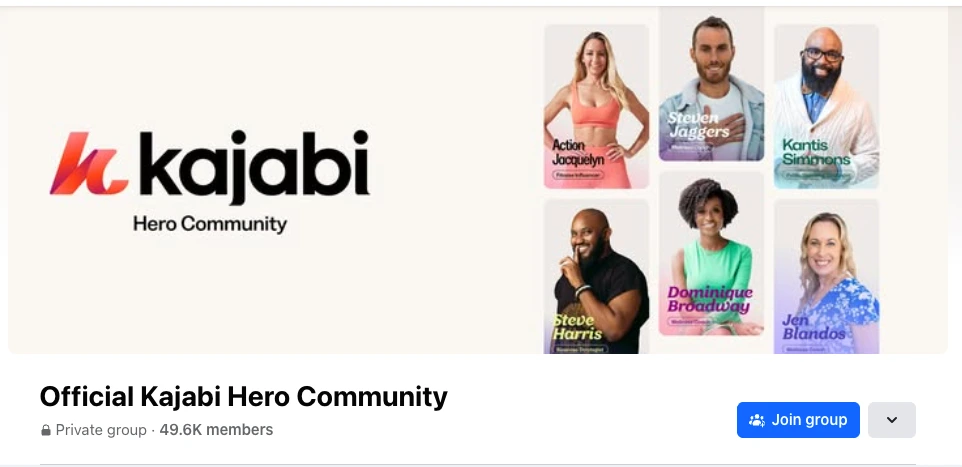 Kajabi Facebook Community for creators and course builders