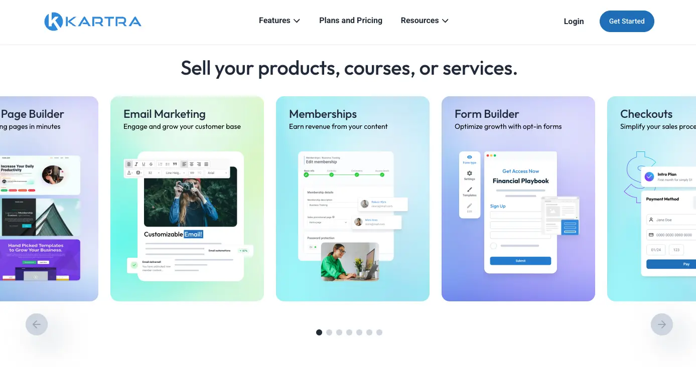 Kartra Dashboard Screenshot